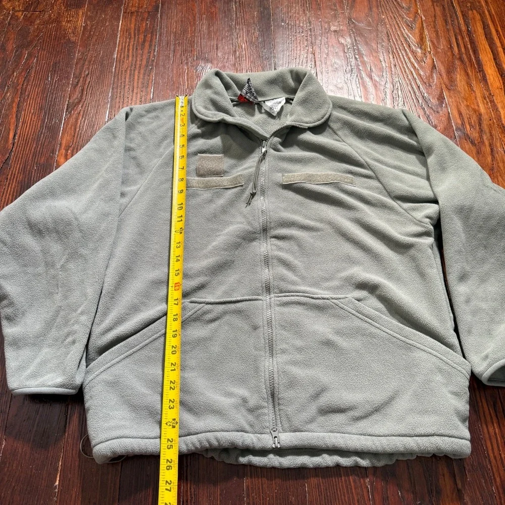 Military Cold Weather Fleece‎ Jacket Mens Medium Green Polartec USA Full Zip
